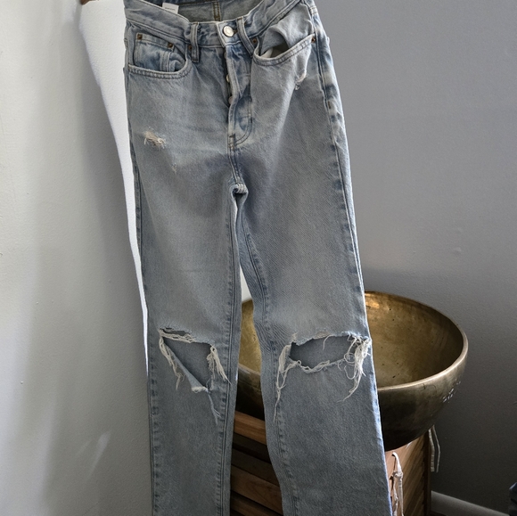 PacSun Denim - PacSun Blue Relaxed Distressed Jeans